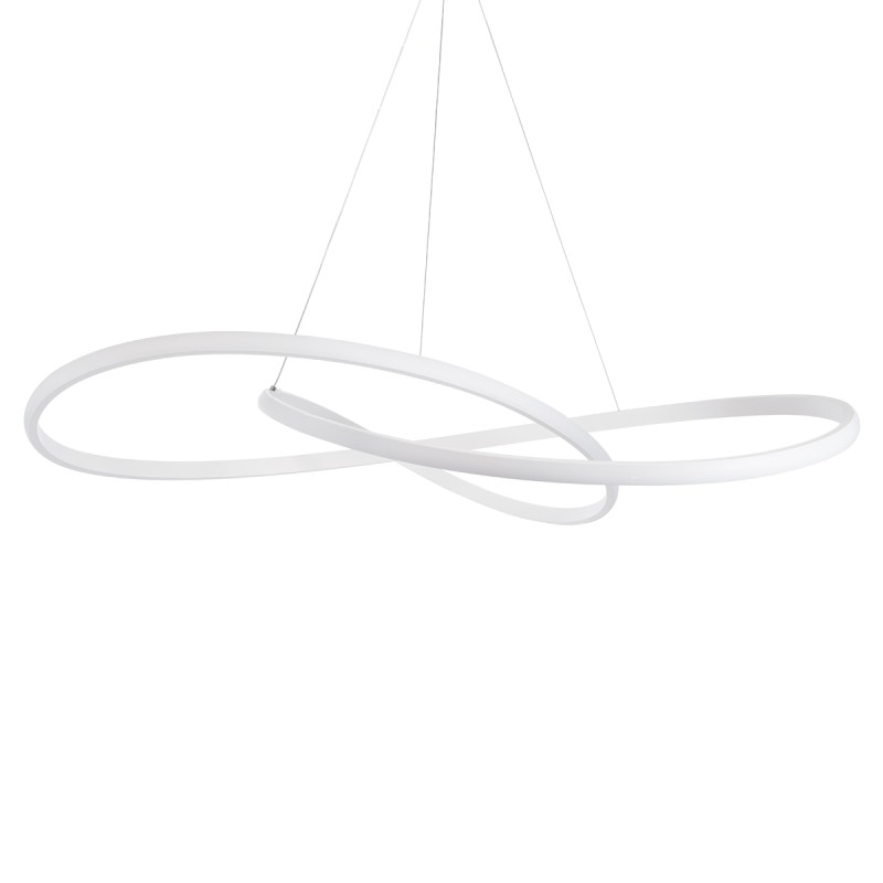 GLOBOSTAR® DEXTER 60918 Μοντέρνο Κρεμαστό Φωτιστικό Οροφής LED 120W 13440lm 300° AC 220-240V IP20 Ρυθμιζόμενο Λευκό CCT με Χειριστήριο από 2700K έως 6000K Dimmable - Lumileds SMD Chip - Λευκό Ματ - Μ103 x Π103 x Υ22cm - 3 Χρόνια Εγγύηση