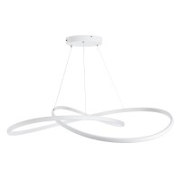 GLOBOSTAR® DEXTER 60918 Μοντέρνο Κρεμαστό Φωτιστικό Οροφής LED 120W 13440lm 300° AC 220-240V IP20 Ρυθμιζόμενο Λευκό CCT με Χειριστήριο από 2700K έως 6000K Dimmable - Lumileds SMD Chip - Λευκό Ματ - Μ103 x Π103 x Υ22cm - 3 Χρόνια Εγγύηση