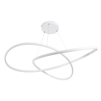 GLOBOSTAR® DEXTER 60918 Μοντέρνο Κρεμαστό Φωτιστικό Οροφής LED 120W 13440lm 300° AC 220-240V IP20 Ρυθμιζόμενο Λευκό CCT με Χειριστήριο από 2700K έως 6000K Dimmable - Lumileds SMD Chip - Λευκό Ματ - Μ103 x Π103 x Υ22cm - 3 Χρόνια Εγγύηση