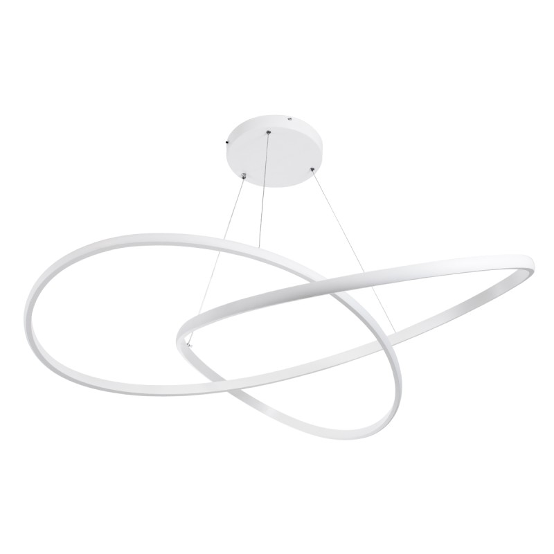 GLOBOSTAR® DEXTER 60918 Μοντέρνο Κρεμαστό Φωτιστικό Οροφής LED 120W 13440lm 300° AC 220-240V IP20 Ρυθμιζόμενο Λευκό CCT με Χειριστήριο από 2700K έως 6000K Dimmable - Lumileds SMD Chip - Λευκό Ματ - Μ103 x Π103 x Υ22cm - 3 Χρόνια Εγγύηση