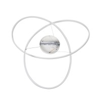 GLOBOSTAR® DEXTER 60918 Μοντέρνο Κρεμαστό Φωτιστικό Οροφής LED 120W 13440lm 300° AC 220-240V IP20 Ρυθμιζόμενο Λευκό CCT με Χειριστήριο από 2700K έως 6000K Dimmable - Lumileds SMD Chip - Λευκό Ματ - Μ103 x Π103 x Υ22cm - 3 Χρόνια Εγγύηση