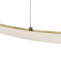 GLOBOSTAR® DEXTER 60920 Μοντέρνο Κρεμαστό Φωτιστικό Οροφής LED 120W 13440lm 300° AC 220-240V IP20 Ρυθμιζόμενο Λευκό CCT με Χειριστήριο από 2700K έως 6000K Dimmable - Lumileds SMD Chip - Χρυσό Βούρτσας - Μ103 x Π103 x Υ30cm - 3 Χρόνια Εγγύηση