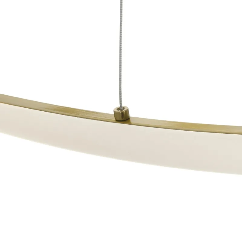 GLOBOSTAR® DEXTER 60920 Μοντέρνο Κρεμαστό Φωτιστικό Οροφής LED 120W 13440lm 300° AC 220-240V IP20 Ρυθμιζόμενο Λευκό CCT με Χειριστήριο από 2700K έως 6000K Dimmable - Lumileds SMD Chip - Χρυσό Βούρτσας - Μ103 x Π103 x Υ30cm - 3 Χρόνια Εγγύηση