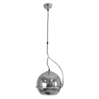GLOBOSTAR® GLASSO 60928 Μοντέρνο Κρεμαστό Φωτιστικό Οροφής με Ντουί 1 x E27 AC 220-240V IP20 - Ασημί - Μ27 x Π27 x Υ52cm