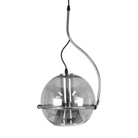 GLOBOSTAR® GLASSO 60928 Μοντέρνο Κρεμαστό Φωτιστικό Οροφής με Ντουί 1 x E27 AC 220-240V IP20 - Ασημί - Μ27 x Π27 x Υ52cm