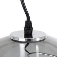 GLOBOSTAR® GLASSO 60928 Μοντέρνο Κρεμαστό Φωτιστικό Οροφής με Ντουί 1 x E27 AC 220-240V IP20 - Ασημί - Μ27 x Π27 x Υ52cm