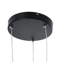GLOBOSTAR® KIBOO-TRIO 60931 Μοντέρνο Κρεμαστό Φωτιστικό Οροφής LED 90W 10350lm 360° AC 220-240V IP20 Ρυθμιζόμενο Λευκό CCT με Χειριστήριο από 2700K έως 6000K Dimmable - Lumileds SMD Chip - Μαύρο Ματ - Μ60 x Π60 x Υ80cm - 3 Χρόνια Εγγύηση