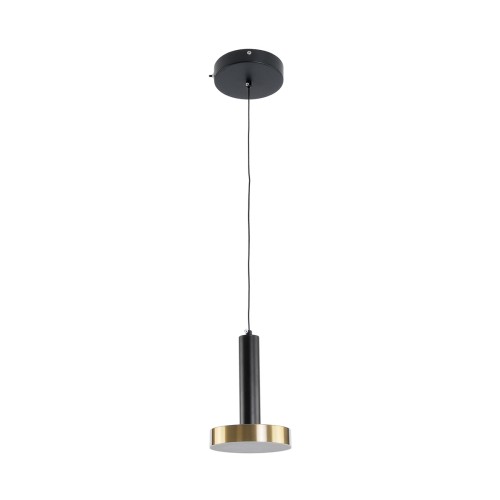 GLOBOSTAR® ZANE 60933 Μοντέρνο Κρεμαστό Φωτιστικό Οροφής LED 18W 2016lm 120° AC 220-240V IP20 Ρυθμιζόμενο Λευκό CCT με Χειριστήριο από 2700K έως 6000K Dimmable - Lumileds SMD Chip - Μαύρο Ματ & Χρυσό - Μ15 x Π15 x Υ20cm - 3 Χρόνια Εγγύηση