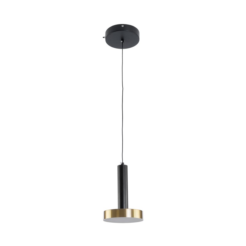 GLOBOSTAR® ZANE 60933 Μοντέρνο Κρεμαστό Φωτιστικό Οροφής LED 18W 2016lm 120° AC 220-240V IP20 Ρυθμιζόμενο Λευκό CCT με Χειριστήριο από 2700K έως 6000K Dimmable - Lumileds SMD Chip - Μαύρο Ματ & Χρυσό - Μ15 x Π15 x Υ20cm - 3 Χρόνια Εγγύηση