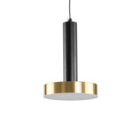 GLOBOSTAR® ZANE 60933 Μοντέρνο Κρεμαστό Φωτιστικό Οροφής LED 18W 2016lm 120° AC 220-240V IP20 Ρυθμιζόμενο Λευκό CCT με Χειριστήριο από 2700K έως 6000K Dimmable - Lumileds SMD Chip - Μαύρο Ματ & Χρυσό - Μ15 x Π15 x Υ20cm - 3 Χρόνια Εγγύηση