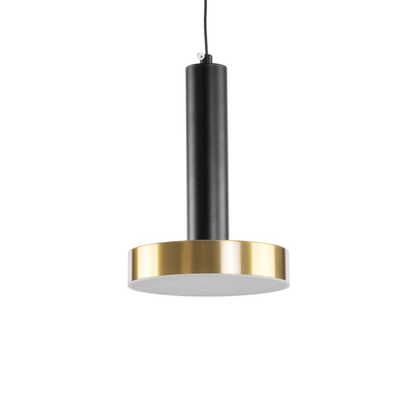 GLOBOSTAR® ZANE 60933 Μοντέρνο Κρεμαστό Φωτιστικό Οροφής LED 18W 2016lm 120° AC 220-240V IP20 Ρυθμιζόμενο Λευκό CCT με Χειριστήριο από 2700K έως 6000K Dimmable - Lumileds SMD Chip - Μαύρο Ματ & Χρυσό - Μ15 x Π15 x Υ20cm - 3 Χρόνια Εγγύηση
