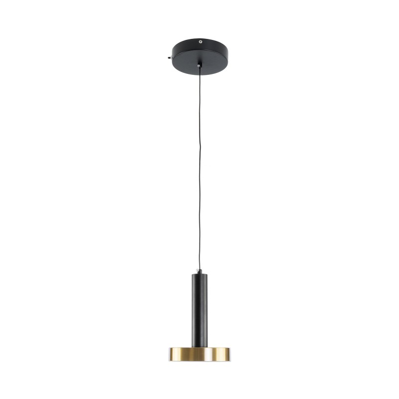 GLOBOSTAR® ZANE 60933 Μοντέρνο Κρεμαστό Φωτιστικό Οροφής LED 18W 2016lm 120° AC 220-240V IP20 Ρυθμιζόμενο Λευκό CCT με Χειριστήριο από 2700K έως 6000K Dimmable - Lumileds SMD Chip - Μαύρο Ματ & Χρυσό - Μ15 x Π15 x Υ20cm - 3 Χρόνια Εγγύηση