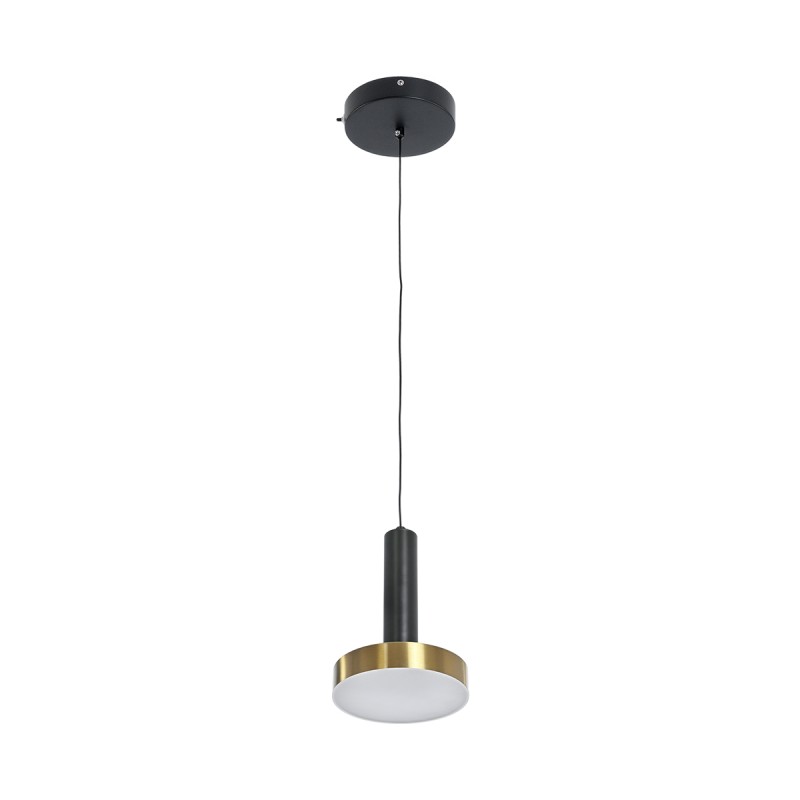 GLOBOSTAR® ZANE 60933 Μοντέρνο Κρεμαστό Φωτιστικό Οροφής LED 18W 2016lm 120° AC 220-240V IP20 Ρυθμιζόμενο Λευκό CCT με Χειριστήριο από 2700K έως 6000K Dimmable - Lumileds SMD Chip - Μαύρο Ματ & Χρυσό - Μ15 x Π15 x Υ20cm - 3 Χρόνια Εγγύηση