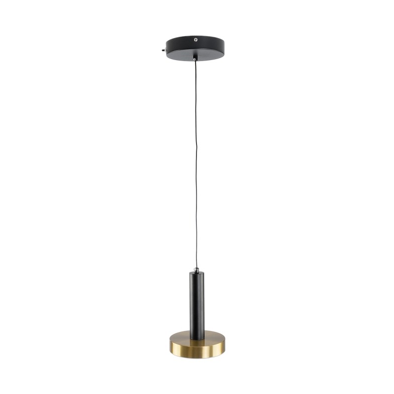 GLOBOSTAR® ZANE 60933 Μοντέρνο Κρεμαστό Φωτιστικό Οροφής LED 18W 2016lm 120° AC 220-240V IP20 Ρυθμιζόμενο Λευκό CCT με Χειριστήριο από 2700K έως 6000K Dimmable - Lumileds SMD Chip - Μαύρο Ματ & Χρυσό - Μ15 x Π15 x Υ20cm - 3 Χρόνια Εγγύηση