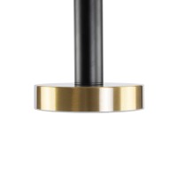 GLOBOSTAR® ZANE 60934 Μοντέρνο Κρεμαστό Φωτιστικό Οροφής LED 54W 6048lm 120° AC 220-240V IP20 Ρυθμιζόμενο Λευκό CCT με Χειριστήριο από 2700K έως 6000K Dimmable - Lumileds SMD Chip - Μαύρο Ματ & Χρυσό - Μ40 x Π40 x Υ20cm - 3 Χρόνια Εγγύηση