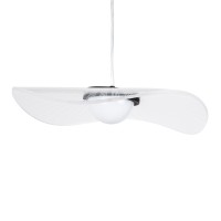 GLOBOSTAR® ACRYLICA 60974 Μοντέρνο Κρεμαστό Φωτιστικό Οροφής LED 20W 2240lm 360° AC 220-240V IP20 Ρυθμιζόμενο Λευκό CCT με On/Off 2700K/4500K/6000K - Lumileds SMD Chip - Διάφανο & Μαύρο Ματ - Μ40 x Π40 x Υ6.5cm - 3 Χρόνια Εγγύηση