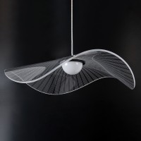 GLOBOSTAR® ACRYLICA 60975 Μοντέρνο Κρεμαστό Φωτιστικό Οροφής LED 20W 2240lm 360° AC 220-240V IP20 Ρυθμιζόμενο Λευκό CCT με On/Off 2700K/4500K/6000K - Lumileds SMD Chip - Διάφανο & Μαύρο Ματ - Μ60 x Π60 x Υ15cm - 3 Χρόνια Εγγύηση
