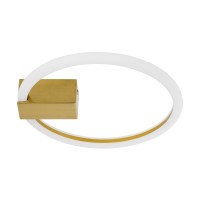 GLOBOSTAR® CINDERELLA 60978 Μοντέρνο Φωτιστικό Οροφής LED 16W 1792lm 360° AC 220-240V IP20 Ρυθμιζόμενο Λευκό CCT με On/Off 2700K/4500K/6000K - Lumileds SMD Chip - Χρυσό Βούρτσας - Μ28.5 x Π28.5 x Υ5cm - 3 Χρόνια Εγγύηση