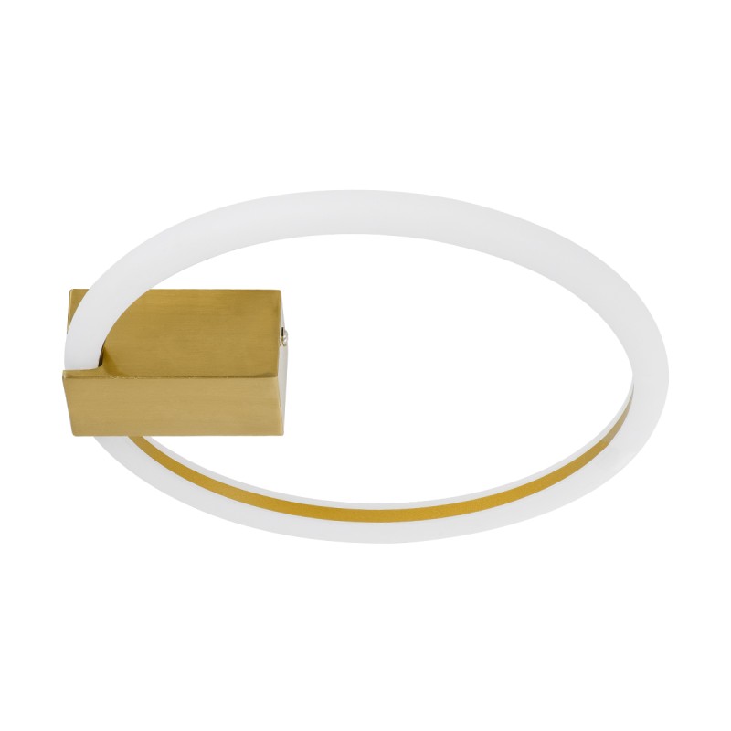 GLOBOSTAR® CINDERELLA 60978 Μοντέρνο Φωτιστικό Οροφής LED 16W 1792lm 360° AC 220-240V IP20 Ρυθμιζόμενο Λευκό CCT με On/Off 2700K/4500K/6000K - Lumileds SMD Chip - Χρυσό Βούρτσας - Μ28.5 x Π28.5 x Υ5cm - 3 Χρόνια Εγγύηση