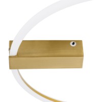 GLOBOSTAR® CINDERELLA 60982 Μοντέρνο Φωτιστικό Οροφής LED 30W 3360lm 360° AC 220-240V IP20 Ρυθμιζόμενο Λευκό CCT με Χειριστήριο από 2700K έως 6000K Dimmable - Lumileds SMD Chip - Χρυσό Βούρτσας - Μ50 x Π50 x Υ5cm - 3 Χρόνια Εγγύηση