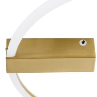 GLOBOSTAR® CINDERELLA 60982 Μοντέρνο Φωτιστικό Οροφής LED 30W 3360lm 360° AC 220-240V IP20 Ρυθμιζόμενο Λευκό CCT με Χειριστήριο από 2700K έως 6000K Dimmable - Lumileds SMD Chip - Χρυσό Βούρτσας - Μ50 x Π50 x Υ5cm - 3 Χρόνια Εγγύηση