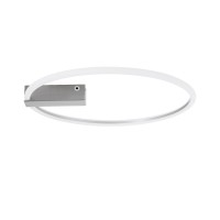 GLOBOSTAR® CINDERELLA 60983 Μοντέρνο Φωτιστικό Οροφής LED 30W 3360lm 360° AC 220-240V IP20 Ρυθμιζόμενο Λευκό CCT με Χειριστήριο από 2700K έως 6000K Dimmable - Lumileds SMD Chip - Νίκελ Βούρτσας - Μ50 x Π50 x Υ5cm - 3 Χρόνια Εγγύηση