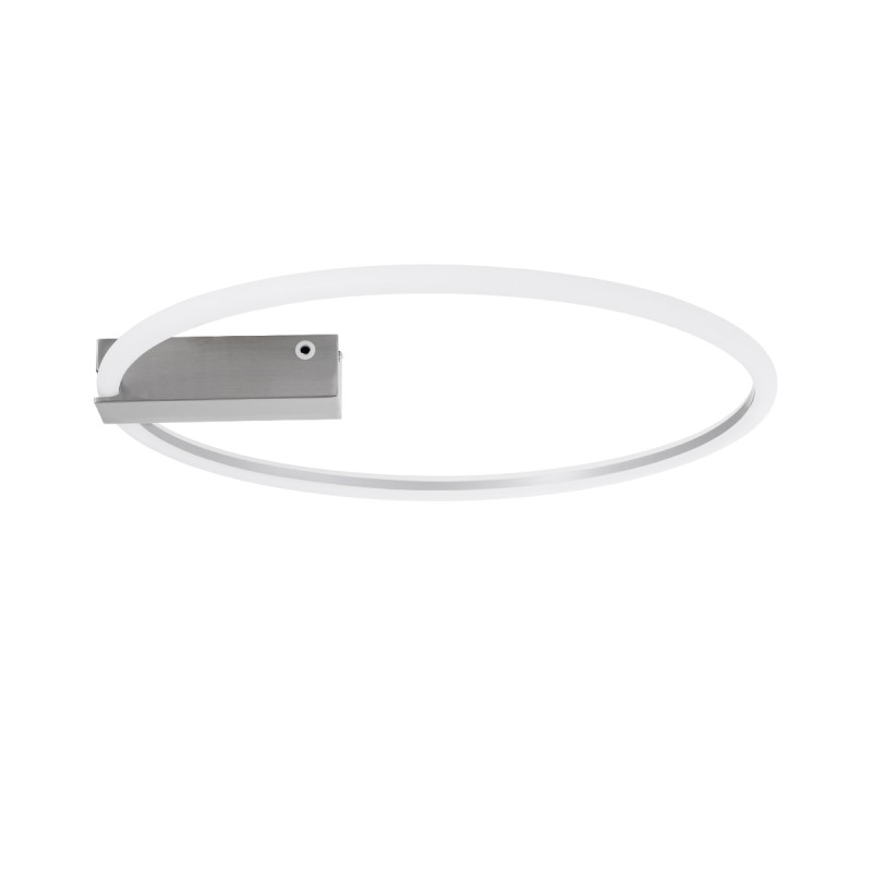 GLOBOSTAR® CINDERELLA 60983 Μοντέρνο Φωτιστικό Οροφής LED 30W 3360lm 360° AC 220-240V IP20 Ρυθμιζόμενο Λευκό CCT με Χειριστήριο από 2700K έως 6000K Dimmable - Lumileds SMD Chip - Νίκελ Βούρτσας - Μ50 x Π50 x Υ5cm - 3 Χρόνια Εγγύηση
