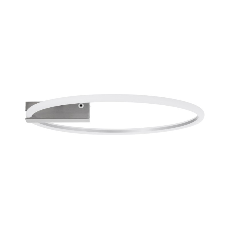 GLOBOSTAR® CINDERELLA 60983 Μοντέρνο Φωτιστικό Οροφής LED 30W 3360lm 360° AC 220-240V IP20 Ρυθμιζόμενο Λευκό CCT με Χειριστήριο από 2700K έως 6000K Dimmable - Lumileds SMD Chip - Νίκελ Βούρτσας - Μ50 x Π50 x Υ5cm - 3 Χρόνια Εγγύηση