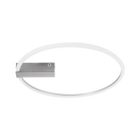 GLOBOSTAR® CINDERELLA 60983 Μοντέρνο Φωτιστικό Οροφής LED 30W 3360lm 360° AC 220-240V IP20 Ρυθμιζόμενο Λευκό CCT με Χειριστήριο από 2700K έως 6000K Dimmable - Lumileds SMD Chip - Νίκελ Βούρτσας - Μ50 x Π50 x Υ5cm - 3 Χρόνια Εγγύηση