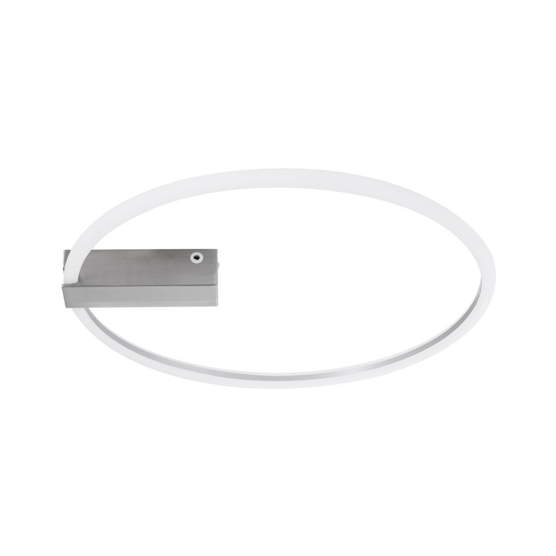 GLOBOSTAR® CINDERELLA 60983 Μοντέρνο Φωτιστικό Οροφής LED 30W 3360lm 360° AC 220-240V IP20 Ρυθμιζόμενο Λευκό CCT με Χειριστήριο από 2700K έως 6000K Dimmable - Lumileds SMD Chip - Νίκελ Βούρτσας - Μ50 x Π50 x Υ5cm - 3 Χρόνια Εγγύηση