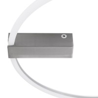 GLOBOSTAR® CINDERELLA 60983 Μοντέρνο Φωτιστικό Οροφής LED 30W 3360lm 360° AC 220-240V IP20 Ρυθμιζόμενο Λευκό CCT με Χειριστήριο από 2700K έως 6000K Dimmable - Lumileds SMD Chip - Νίκελ Βούρτσας - Μ50 x Π50 x Υ5cm - 3 Χρόνια Εγγύηση