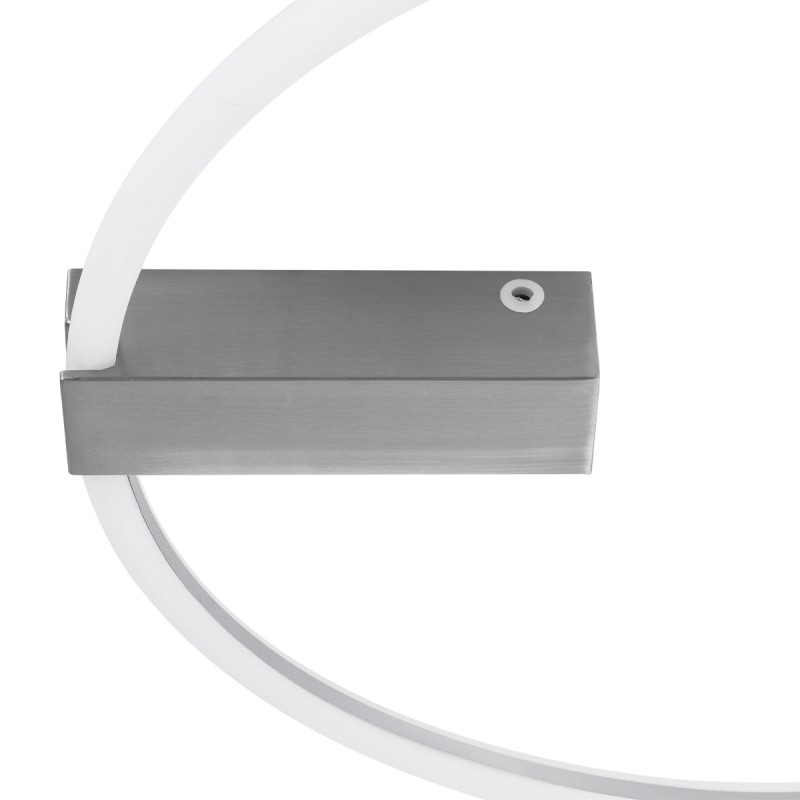 GLOBOSTAR® CINDERELLA 60983 Μοντέρνο Φωτιστικό Οροφής LED 30W 3360lm 360° AC 220-240V IP20 Ρυθμιζόμενο Λευκό CCT με Χειριστήριο από 2700K έως 6000K Dimmable - Lumileds SMD Chip - Νίκελ Βούρτσας - Μ50 x Π50 x Υ5cm - 3 Χρόνια Εγγύηση