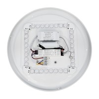 GLOBOSTAR® EMERGANO 60993 Φωτιστικό Πλαφονιέρα Οροφής με Ενσωματωμένο Σύστημα Emergency Li-ion 3450mAh/12.8Wh με Αυτονομία 3hrs LED 30W 3750lm 120° AC 220-240V Αδιάβροχο IP54 Φυσικό Λευκό 4500K - Lumileds SMD Chip - Λευκό Γαλακτερό - Μ38 x Π38 x Υ5.3cm -