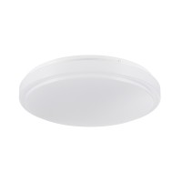 GLOBOSTAR® SENSORANO 60994 Φωτιστικό Πλαφονιέρα Οροφής με Ανιχνευτή Microwave / Αισθητήρα Κίνησης LED 30W 3900lm 120° AC 220-240V Αδιάβροχο IP54 Ψυχρό Λευκό 6000K - Lumileds SMD Chip - Λευκό Γαλακτερό - Μ38 x Π38 x Υ5.3cm - 3 Χρόνια Εγγύηση