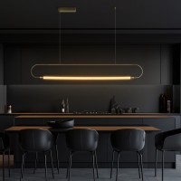 kelvo® GLOW KLV-101-0177 Κρεμαστό Φωτιστικό Οροφής LED 15W 1500lm 360° AC 220-240V IP20 Ρυθμιζόμενο Λευκό CCT με Χειριστήριο από 2700K έως 6000K Dimmable - Lumileds SMD Chip - Χρυσό Πλατίνα - Μ120 x Π3 x Υ17cm - 3 Χρόνια Εγγύηση