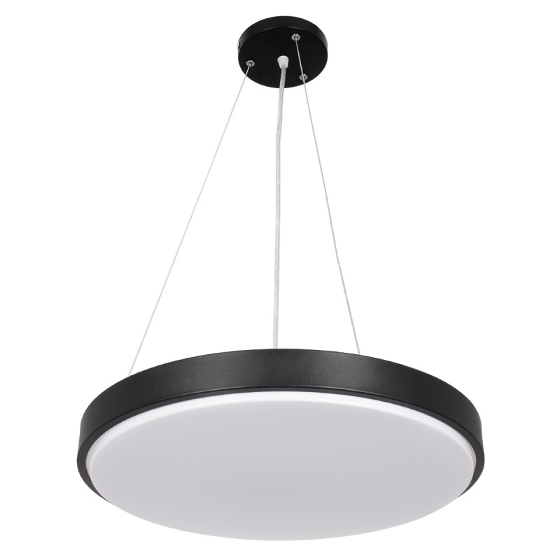 GLOBOSTAR® CASPER 61019 Μοντέρνο Κρεμαστό Φωτιστικό Οροφής LED 76W 8372lm 120° AC 220-240V IP20 Ρυθμιζόμενο Λευκό CCT με Χειριστήριο από 2700K έως 6000K Dimmable - Lumileds SMD Chip - Μαυρό Ματ - Μ45 x Π45 x Υ5.5cm - 3 Χρόνια Εγγύηση