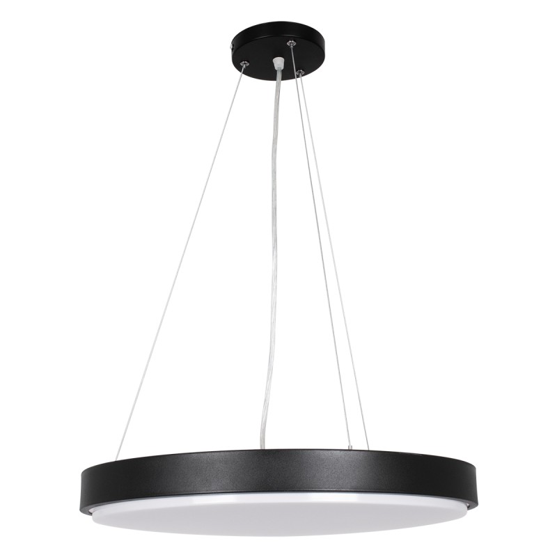 GLOBOSTAR® CASPER 61019 Μοντέρνο Κρεμαστό Φωτιστικό Οροφής LED 76W 8372lm 120° AC 220-240V IP20 Ρυθμιζόμενο Λευκό CCT με Χειριστήριο από 2700K έως 6000K Dimmable - Lumileds SMD Chip - Μαυρό Ματ - Μ45 x Π45 x Υ5.5cm - 3 Χρόνια Εγγύηση