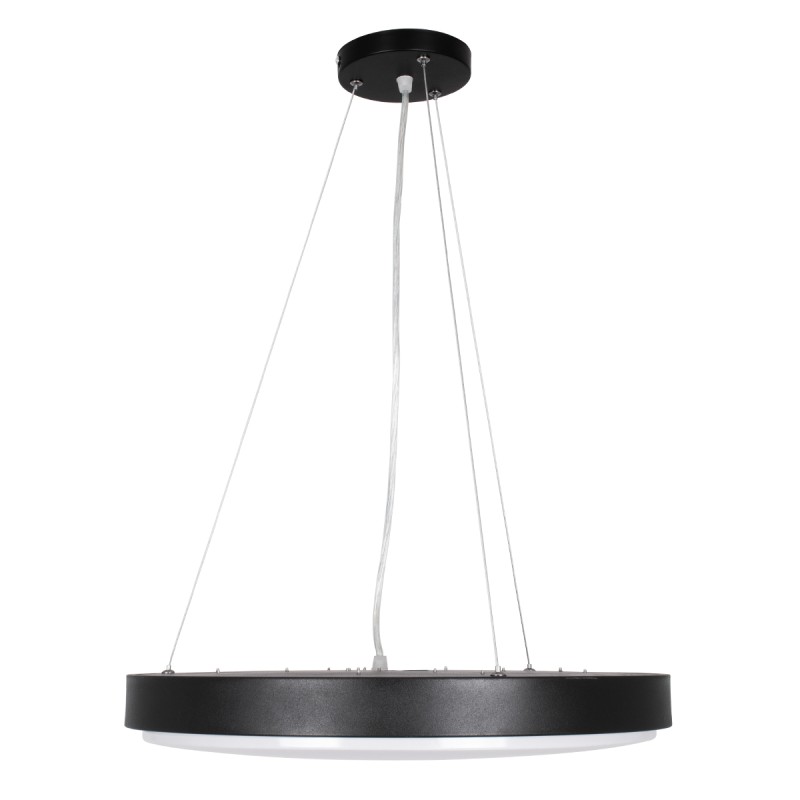 GLOBOSTAR® CASPER 61019 Μοντέρνο Κρεμαστό Φωτιστικό Οροφής LED 76W 8372lm 120° AC 220-240V IP20 Ρυθμιζόμενο Λευκό CCT με Χειριστήριο από 2700K έως 6000K Dimmable - Lumileds SMD Chip - Μαυρό Ματ - Μ45 x Π45 x Υ5.5cm - 3 Χρόνια Εγγύηση