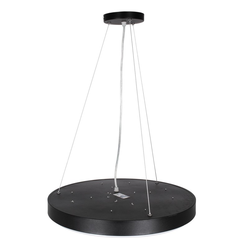 GLOBOSTAR® CASPER 61019 Μοντέρνο Κρεμαστό Φωτιστικό Οροφής LED 76W 8372lm 120° AC 220-240V IP20 Ρυθμιζόμενο Λευκό CCT με Χειριστήριο από 2700K έως 6000K Dimmable - Lumileds SMD Chip - Μαυρό Ματ - Μ45 x Π45 x Υ5.5cm - 3 Χρόνια Εγγύηση