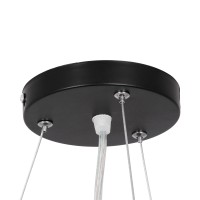 GLOBOSTAR® CASPER 61019 Μοντέρνο Κρεμαστό Φωτιστικό Οροφής LED 76W 8372lm 120° AC 220-240V IP20 Ρυθμιζόμενο Λευκό CCT με Χειριστήριο από 2700K έως 6000K Dimmable - Lumileds SMD Chip - Μαυρό Ματ - Μ45 x Π45 x Υ5.5cm - 3 Χρόνια Εγγύηση