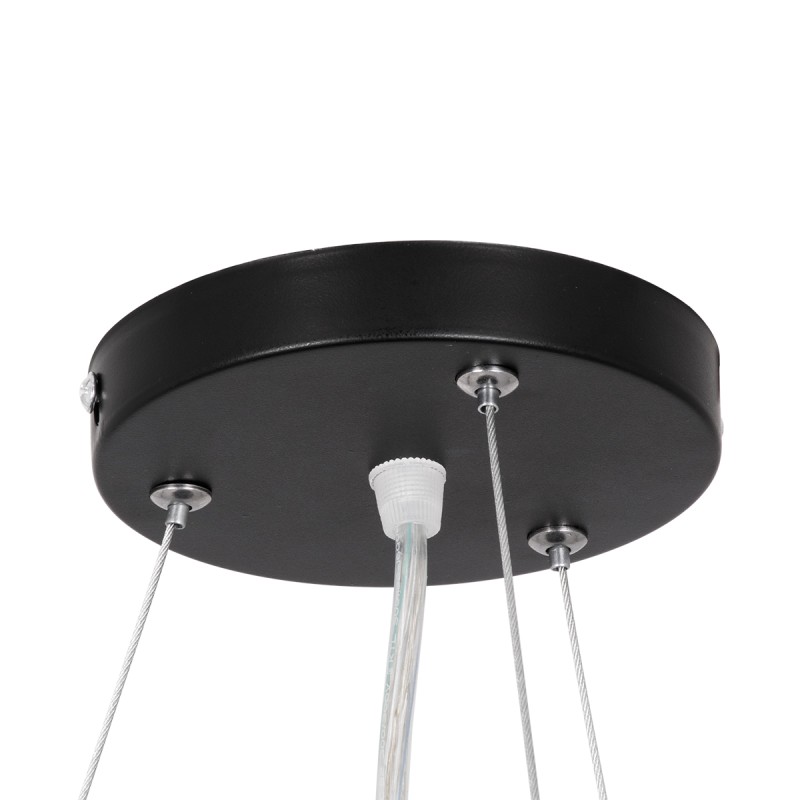 GLOBOSTAR® CASPER 61019 Μοντέρνο Κρεμαστό Φωτιστικό Οροφής LED 76W 8372lm 120° AC 220-240V IP20 Ρυθμιζόμενο Λευκό CCT με Χειριστήριο από 2700K έως 6000K Dimmable - Lumileds SMD Chip - Μαυρό Ματ - Μ45 x Π45 x Υ5.5cm - 3 Χρόνια Εγγύηση