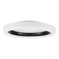 GLOBOSTAR® ARIANA 61034 Μοντέρνο Φωτιστικό Οροφής LED 55W 6376lm 120° AC 220-240V IP20 Ρυθμιζόμενο Λευκό CCT με Χειριστήριο από 2700K έως 6000K Dimmable - Lumileds SMD Chip - Λευκό Ματ & Μαύρο Ματ - Μ48 x Π48 x Υ9cm - 3 Χρόνια Εγγύηση