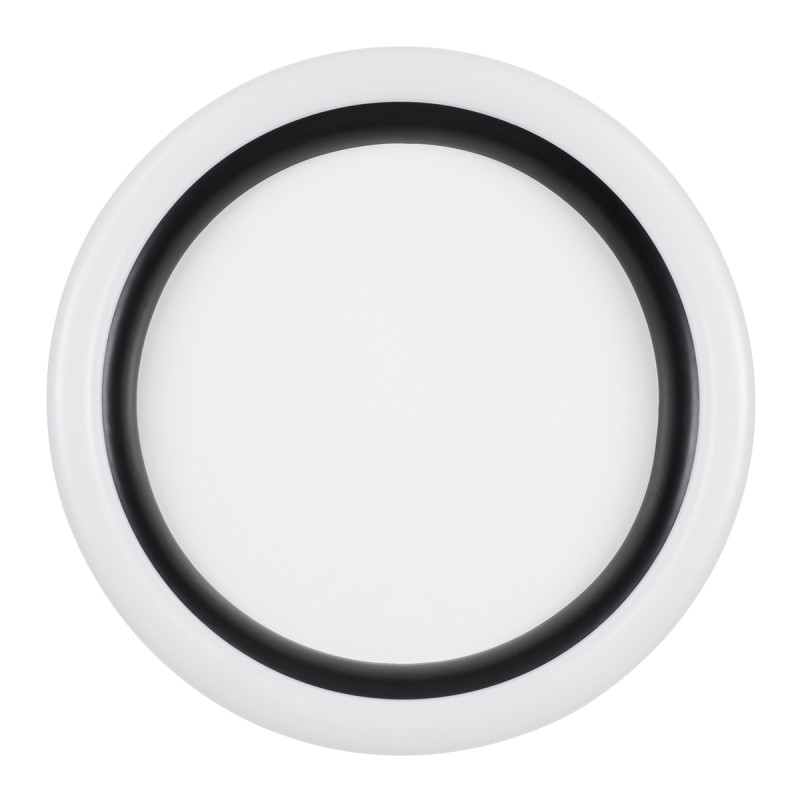 GLOBOSTAR® ARIANA 61034 Μοντέρνο Φωτιστικό Οροφής LED 55W 6376lm 120° AC 220-240V IP20 Ρυθμιζόμενο Λευκό CCT με Χειριστήριο από 2700K έως 6000K Dimmable - Lumileds SMD Chip - Λευκό Ματ & Μαύρο Ματ - Μ48 x Π48 x Υ9cm - 3 Χρόνια Εγγύηση