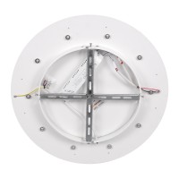 GLOBOSTAR® ARIANA 61034 Μοντέρνο Φωτιστικό Οροφής LED 55W 6376lm 120° AC 220-240V IP20 Ρυθμιζόμενο Λευκό CCT με Χειριστήριο από 2700K έως 6000K Dimmable - Lumileds SMD Chip - Λευκό Ματ & Μαύρο Ματ - Μ48 x Π48 x Υ9cm - 3 Χρόνια Εγγύηση