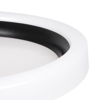 GLOBOSTAR® ARIANA 61034 Μοντέρνο Φωτιστικό Οροφής LED 55W 6376lm 120° AC 220-240V IP20 Ρυθμιζόμενο Λευκό CCT με Χειριστήριο από 2700K έως 6000K Dimmable - Lumileds SMD Chip - Λευκό Ματ & Μαύρο Ματ - Μ48 x Π48 x Υ9cm - 3 Χρόνια Εγγύηση