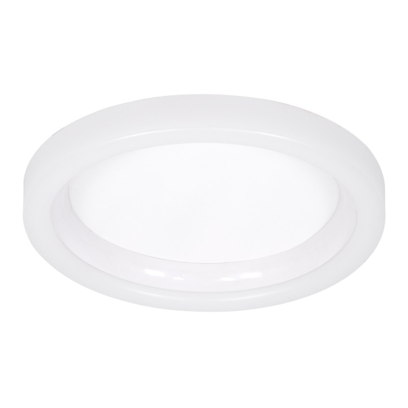 GLOBOSTAR® ARIANA 61035 Μοντέρνο Φωτιστικό Οροφής LED 55W 6376lm 120° AC 220-240V IP20 Ρυθμιζόμενο Λευκό CCT με Χειριστήριο από 2700K έως 6000K Dimmable - Lumileds SMD Chip - Λευκό Ματ - Μ48 x Π48 x Υ9cm - 3 Χρόνια Εγγύηση