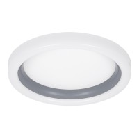 GLOBOSTAR® ARIANA 61036 Μοντέρνο Φωτιστικό Οροφής LED 55W 6376lm 120° AC 220-240V IP20 Ρυθμιζόμενο Λευκό CCT με Χειριστήριο από 2700K έως 6000K Dimmable - Lumileds SMD Chip - Γκρι - Μ48 x Π48 x Υ9cm - 3 Χρόνια Εγγύηση