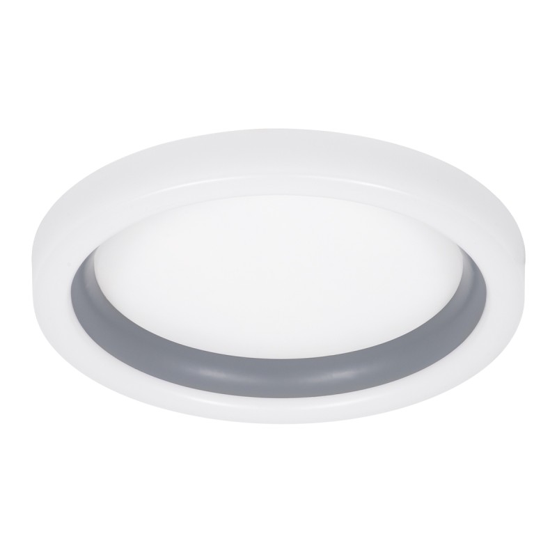 GLOBOSTAR® ARIANA 61036 Μοντέρνο Φωτιστικό Οροφής LED 55W 6376lm 120° AC 220-240V IP20 Ρυθμιζόμενο Λευκό CCT με Χειριστήριο από 2700K έως 6000K Dimmable - Lumileds SMD Chip - Γκρι - Μ48 x Π48 x Υ9cm - 3 Χρόνια Εγγύηση
