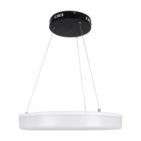 GLOBOSTAR® ARIANA 61037 Μοντέρνο Κρεμαστό Φωτιστικό Οροφής LED 55W 6376lm 120° AC 220-240V IP20 Ρυθμιζόμενο Λευκό CCT με Χειριστήριο από 2700K έως 6000K Dimmable - Lumileds SMD Chip - Μαυρό Ματ - Μ48 x Π48 x Υ6.5cm - 3 Χρόνια Εγγύηση