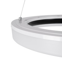 GLOBOSTAR® ARIANA 61037 Μοντέρνο Κρεμαστό Φωτιστικό Οροφής LED 55W 6376lm 120° AC 220-240V IP20 Ρυθμιζόμενο Λευκό CCT με Χειριστήριο από 2700K έως 6000K Dimmable - Lumileds SMD Chip - Μαυρό Ματ - Μ48 x Π48 x Υ6.5cm - 3 Χρόνια Εγγύηση